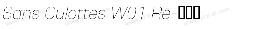 Sans Culottes W01 Re字体转换